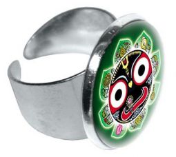 Luminous Ring Jagannath Lotus Emerald Wide